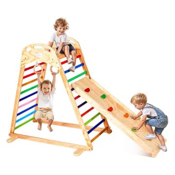 Siseruumide mänguväljak VEVOR ZF-LM-006, 4-ühes, Mitmevärviline, 206 × 120,5 × 88 cm