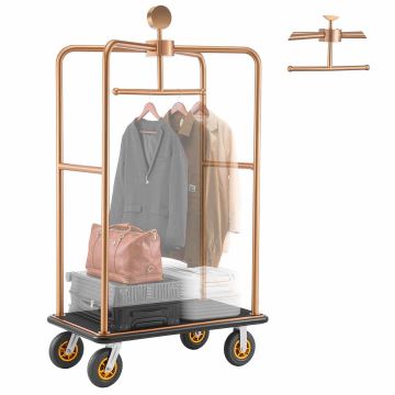 Hotelli pagasikäru VEVOR X-123B-RG, 544,31 kg, Roosa, 1080 × 650 × 1960 mm