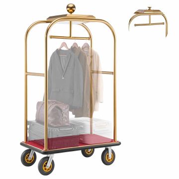 Hotelli pagasikäru VEVOR X-125B-G, 4 ratast, 1080 × 640 × 1940 mm