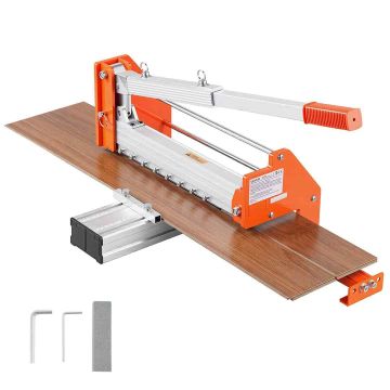 Vinüülpõrandalõikur VEVOR FC1201, 12 mm lõikepaksus, Must/oranž, 52 × 26,5 × 33,5 cm