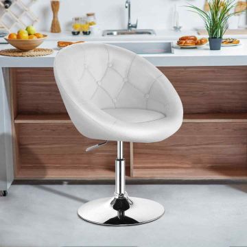 Kitchen and dining chair, swivel, height-adjustable, 64 × 77–92 × 56 cm