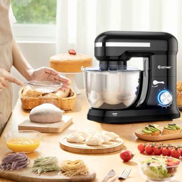 Food processor, 4.5 l, 8 speeds, Black, 34 × 18.5 × 32 cm