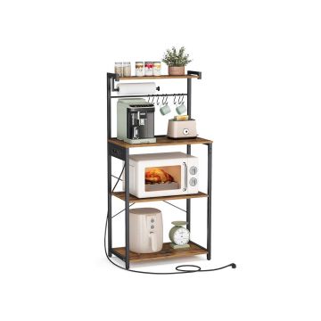 Köögiriiul VASAGLE KKS014K02, 4 astmega, pruun/must, 60 × 140 × 40 cm