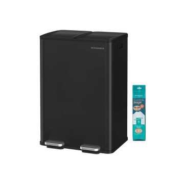 Köögiprügikast SONGMICS LTB741B02, 2 × 30 l, 47,6 × 66,9 × 37,7 cm