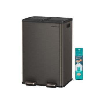 Köögiprügikast SONGMICS LTB741B02, 2 × 30 l, 47,6 × 66,9 × 37,7 cm