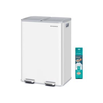 Köögiprügikast SONGMICS LTB741B02, 2 × 30 l, 47,6 × 66,9 × 37,7 cm