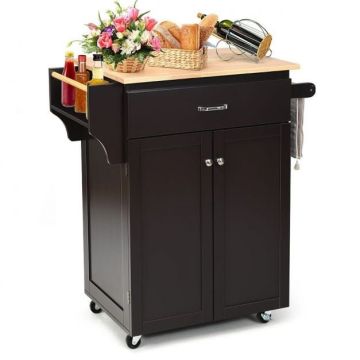 Kitchen cabinet, 3 adjustable shelf levels, Brown, 81.28 × 91.44 × 48.26 cm