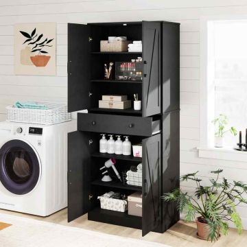 Kitchen cabinet, 4 doors, 3 shelves and a drawer, 77 × 183 × 39 cm