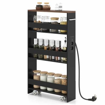 Kitchen cabinet, 4-tier, 47.5 × 80.5 × 13 cm