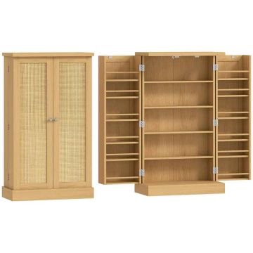 Köögikapp, 5 riiulit, 12 maitseainelahtrit, 60 × 104 × 30 cm