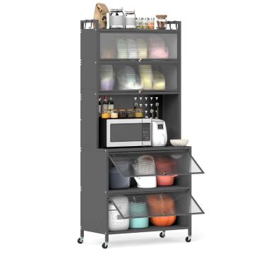 Kitchen cabinet, 6 levels, 80 × 181.5 × 40 cm