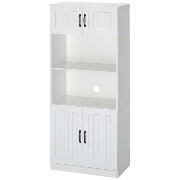 Кухонный шкаф Homcom 70x40x170см, белого цвета