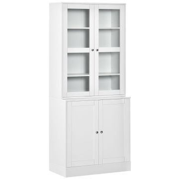 Кухонный шкаф Homcom 76x40x178,5см, белого цвета