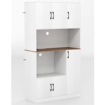Kitchen cabinet, Freestanding, White, 100 × 180 × 40 cm