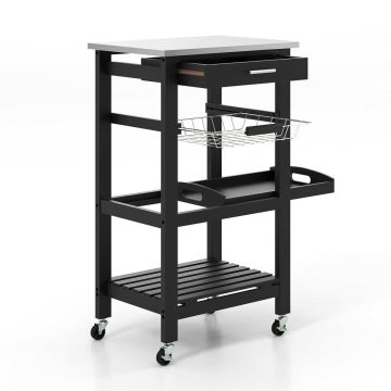 Kitchen cabinet, with basket and drawer, 46.99 × 83.82 × 36.83 cm