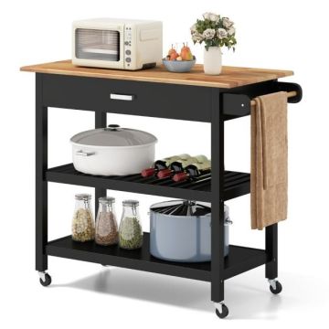 Kitchen trolley, 1 drawer, 2 shelves, 106 × 50 × 89 cm