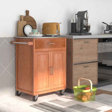 Kitchen cart, 4 wheels, 66.04 × 112.014 × 48.514 cm