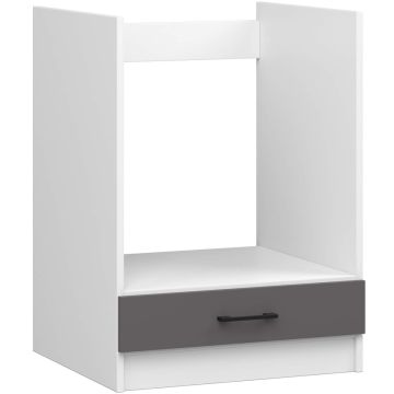Köögikapp OLIWIA S60, ahju jaoks, valge/hall, 60 × 82 × 55 cm