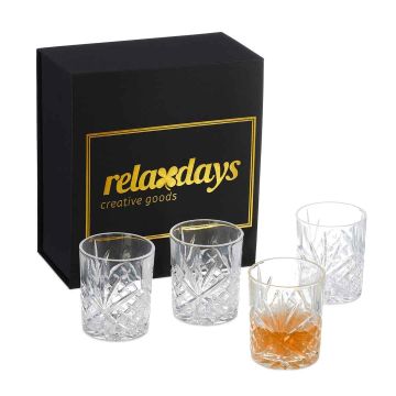 Бокалы для виски Relaxdays 10042315.0, 4 шт, Ø 8 × 10 см