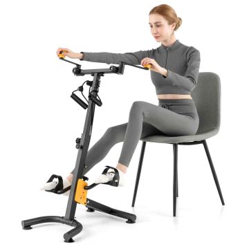 Full-body trainer, 4 modes, 9 height levels, Black/yellow, 53.34 × 43.18 × 72.39–101.6 cm