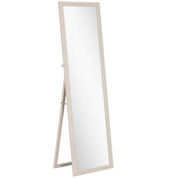 Täispikk peegel, põrandal kasutatav või seinale kinnitatav, Beež, 50 × 160 cm