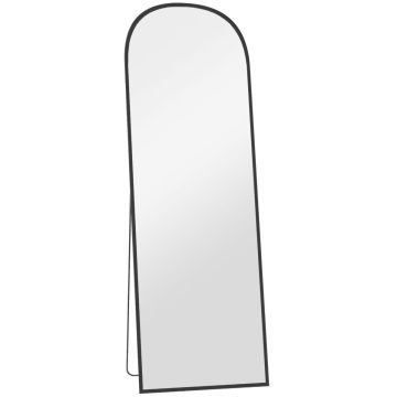 Täispikkuses peegel, Seisev, Must, 50 × 1,5 × 170 cm