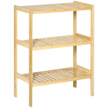Vannitoa riiul Homcom 62x33x80cm, helepruun