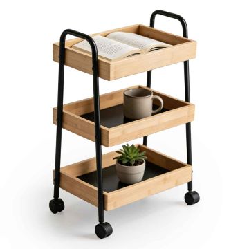 Полка для ванной Relaxdays, с 3 полками, 45,5 × 73 × 28 см