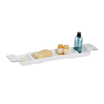 Полка для ванны Relaxdays 10048027.0, Выдвижная, 17,5 × 6 × 55,5–78 см