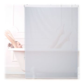 Рулонная штора для ванной Relaxdays, Белая, 120 × 240 см
