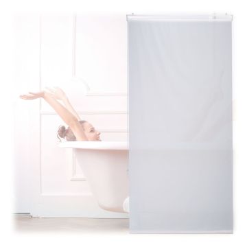 Рулонная штора для ванной Relaxdays, Белая, 80 × 240 см