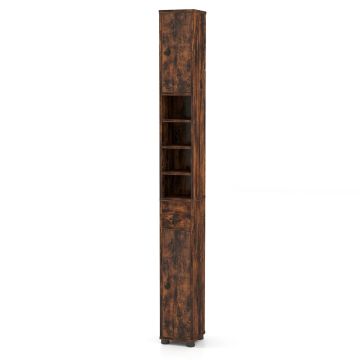 Bathroom cabinet, 2 doors, 1 drawer, Brown, 20 × 180 × 20 cm