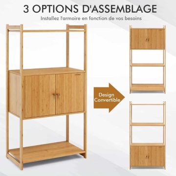 Bathroom cabinet, 3 shelves, 58 × 32 × 110 cm