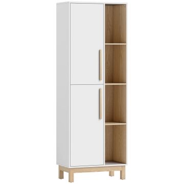 Vannitoakapp, 4 riiulit ja 2 kappi, 62,5 × 176 × 35 cm