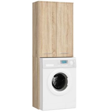 Vannitoakapp AKORD FIN 180, 2 uksega, pruun, 64 × 180 × 30 cm