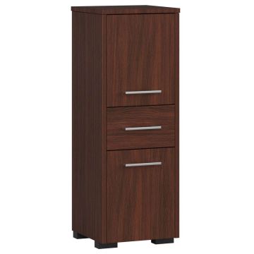 Vannitoakapp AKORD FIN, 2 ust ja 1 sahtel, pruun, 30 × 85 × 30 cm