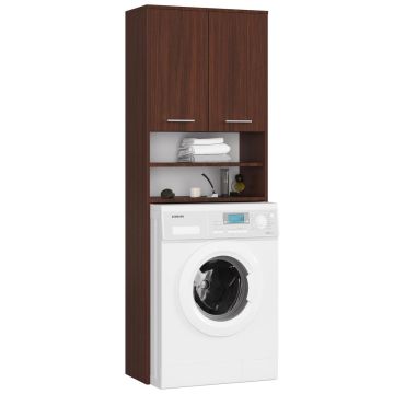 Vannitoakapp FIN, 2 ust, 4 riiulit, pruuni, 64 × 180 × 30 cm