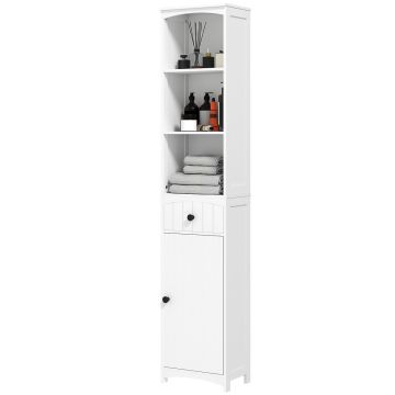 Vannitoa kapp Homcom 34x24x170,5cm, valge värv