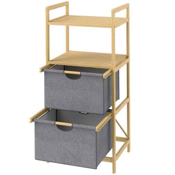 Vannitoakapp Homcom 44x34x96 cm, helepruun/hall