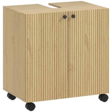 Valamualune vannitoakapp, 3 riiulitaset, 60 × 62 × 39,8 cm