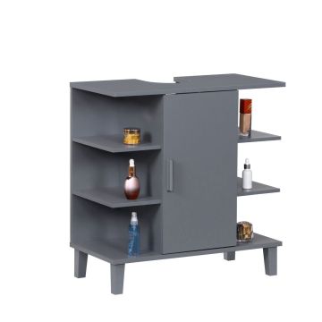 Тумба для ванной Relaxdays, 6 полок, 64 × 65 × 31 см