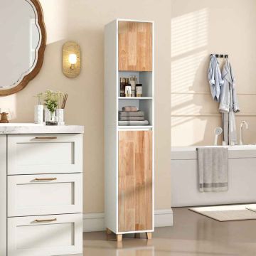 Bathroom cabinet, with laundry basket, 32 × 170 × 31 cm