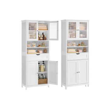 Vannitoakapp VASAGLE BBC768W01, kõrge, LED-valgustusega, 60 × 170 × 30 cm