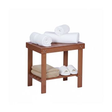 Vannitoa taburet Relaxdays, 2-korruseline, 44 × 41 × 28 cm