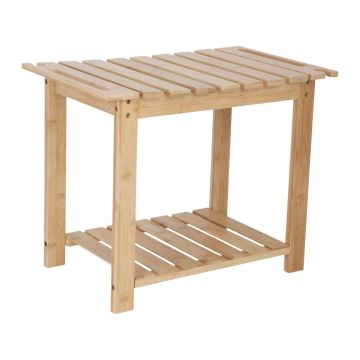 Riiuliga vannitoa taburet Relaxdays, 53 × 42 × 33 cm