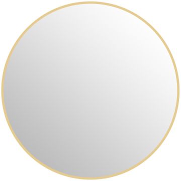 Зеркало для ванной, Круглое, Золотистое, Ø70 × 2,5 см