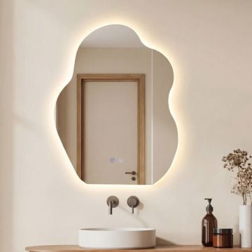 Bathroom mirror, LED lighting, 70 × 50 × 3.5 cm