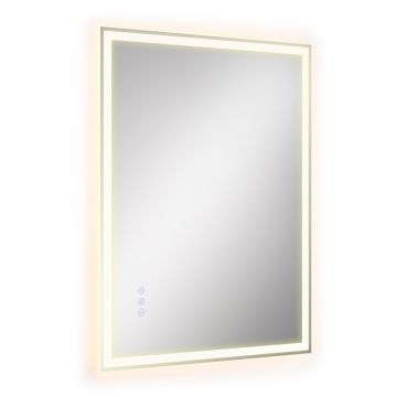 Vannitoa peegel SONGMICS, LED-valgustusega, Valge, 70,7 × 50,7 cm