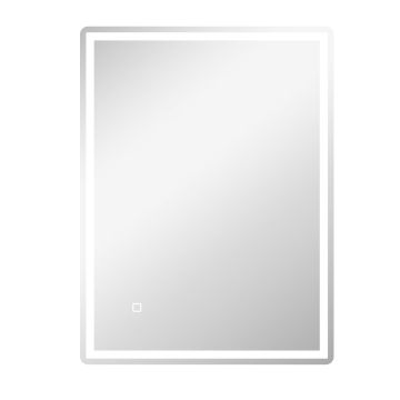 Vannitoa peegel LED-valgustusega Homcom 60x80x4cm, hõbedane