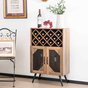 Veinikapp, kuni 11 pudelile, Pruun, 59,69 × 93,98 × 33,02 cm